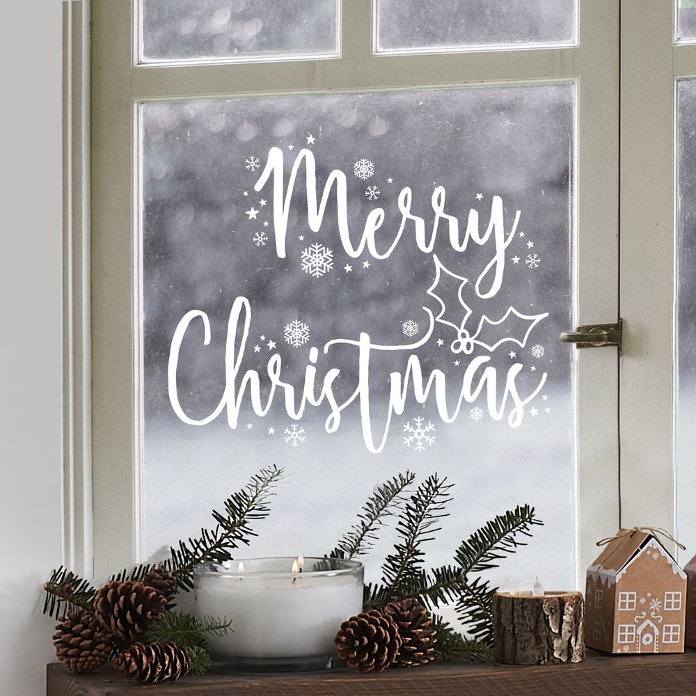 christmas-window-sticker-merry-christmas-decoration|LS-531|Luck and Luck| 1