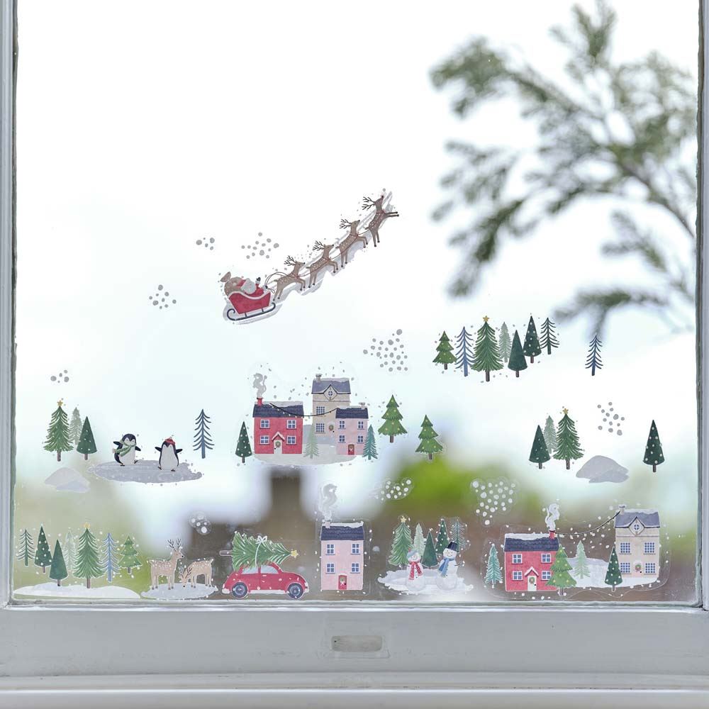 christmas-scene-window-stickers|MLC-116 |Luck and Luck| 1