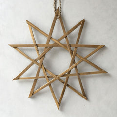east-of-india-ten-pointed-woven-hanging-bamboo-star-decoration|3395|Luck and Luck| 1