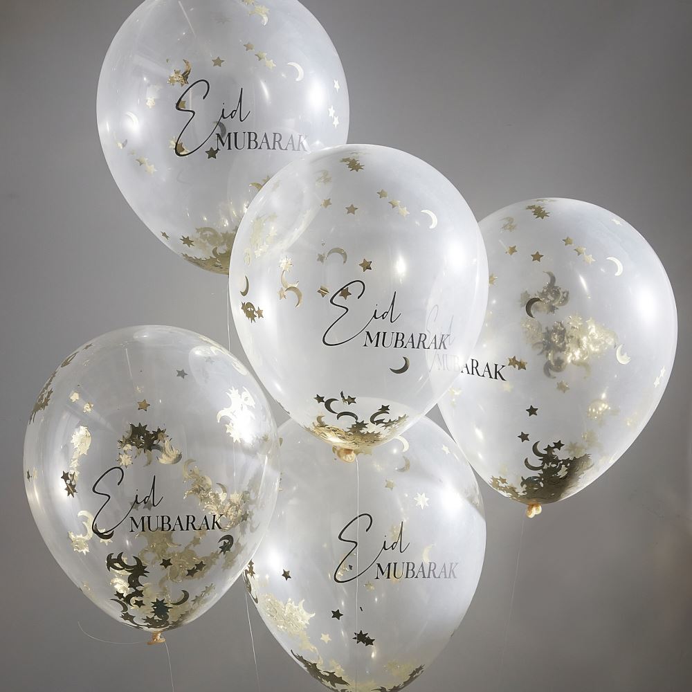eid-mubarak-moon-and-star-confetti-eid-balloon-bundle-x-5|EID-111|Luck and Luck| 1