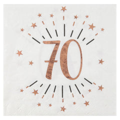 sparkling-rose-gold-napkins-age-70-x-10|735000000070|Luck and Luck| 1