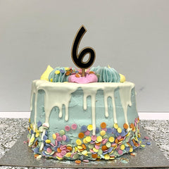 wood-and-acrylic-number-6-birthday-celebration-cake-topper|LLWWNUMBER6CTPA|Luck and Luck| 1