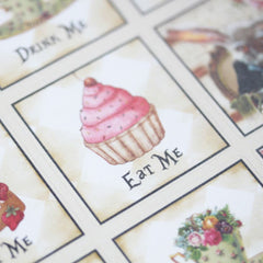 luck-and-luck-alice-in-wonderland-sticker-sheet-x-35-wedding-party-drink-me-eat-me|LLWED006|Luck and Luck| 3