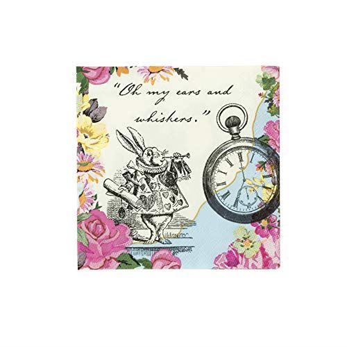 truly-alice-in-wonderland-25cm-paper-napkin-x-20-mad-hatters-wedding|TSALICE-CNAPKIN|Luck and Luck| 3