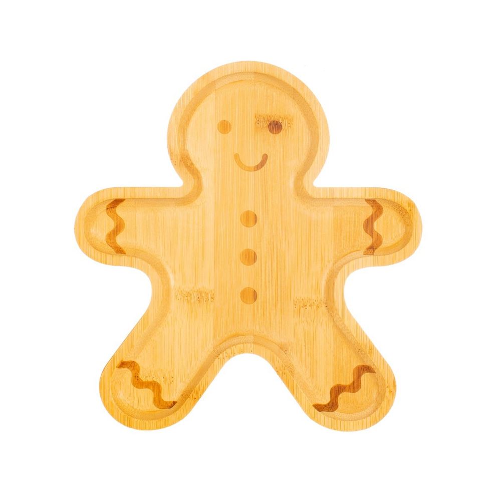 gingerbread-childrens-wooden-bamboo-plate|JQYXM007|Luck and Luck|2