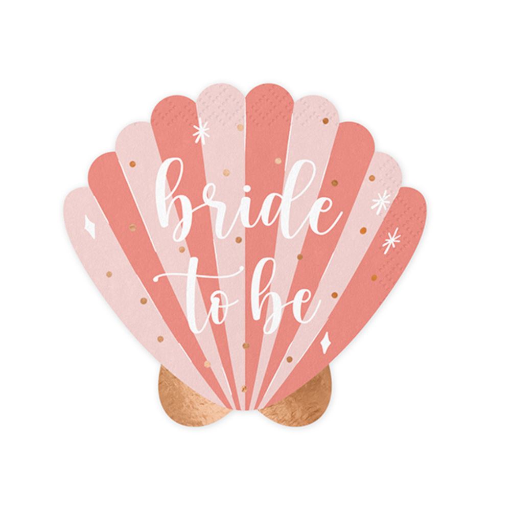 seashell-bride-to-be-hen-party-paper-napkins-x-20|SPK32|Luck and Luck|2