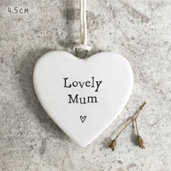 east-of-india-mini-hanging-porcelain-heart-lovely-mum-keepsake|4169|Luck and Luck| 1