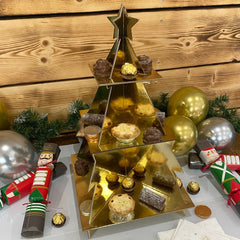 3d-tree-shaped-christmas-cardboard-sweet-treat-stand-gold|LLWWRED566|Luck and Luck|2