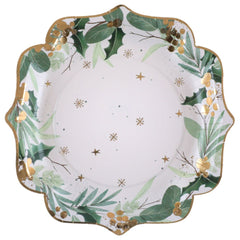 gold-botanical-christmas-paper-party-plates-x-10|819300000003|Luck and Luck|2