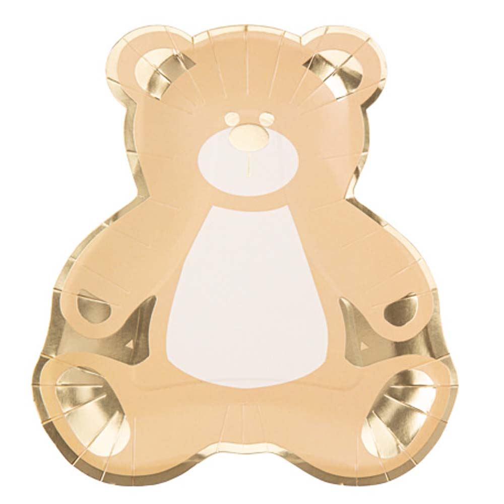 teddy-bear-paper-plates-first-birthday-baby-shower-x-8|94023|Luck and Luck|2