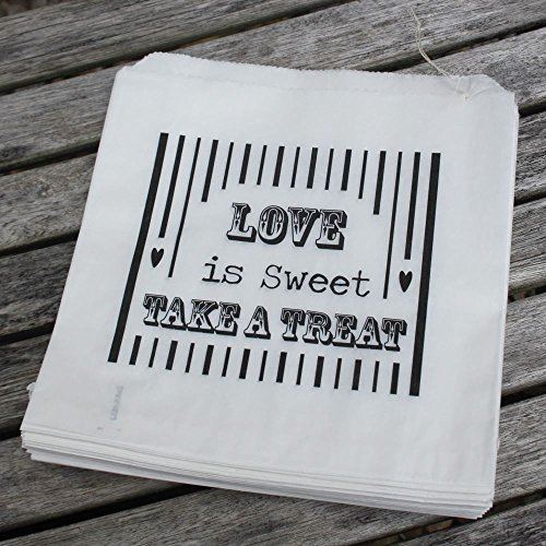 white-paper-bags-love-is-sweet-bag-wedding-sweet-candy-bar-x-90|LLWBLIS|Luck and Luck| 1