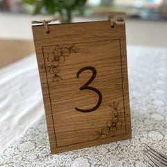 wooden-oak-veneer-table-number-rustic-wedding-design-2|LLWWTABNUMD2|Luck and Luck| 3