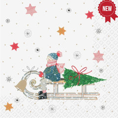 christmas-sleigh-paper-party-napkins-x-20-christmas-tableware|2572551020|Luck and Luck| 1