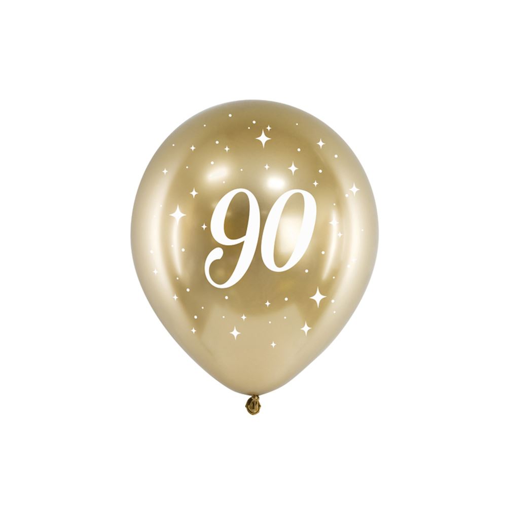 glossy-gold-number-90-balloons-x-6-90th-birthday-party|CHB141900196|Luck and Luck| 1