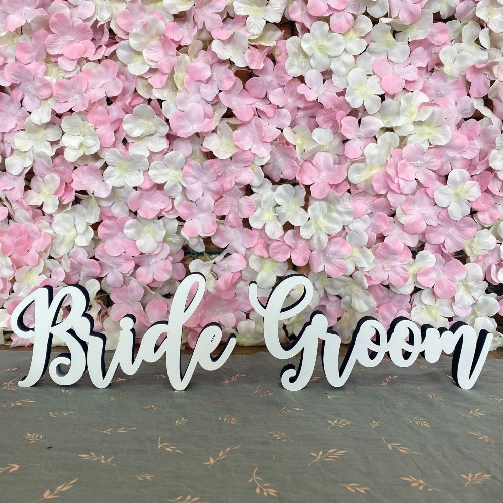 customisable-bride-and-groom-wooden-standing-sign-wedding|LLWWBGSF2|Luck and Luck| 1