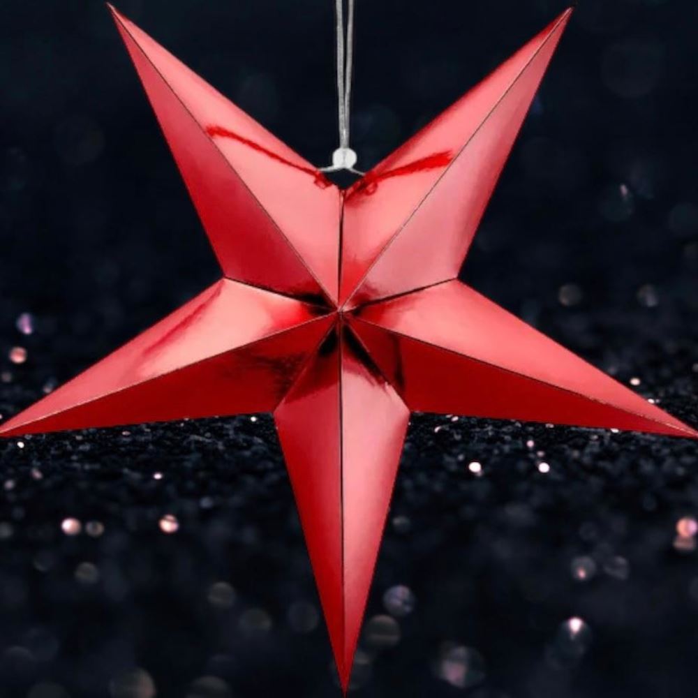 red-paper-hanging-star-decoration-70cm-christmas-wedding|GWP1-70-007M|Luck and Luck| 1
