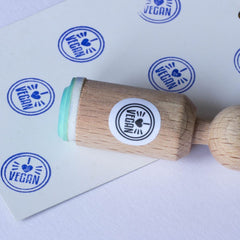 mini-rubber-craft-stamp-i-heart-vegan|MINI117|Luck and Luck| 1