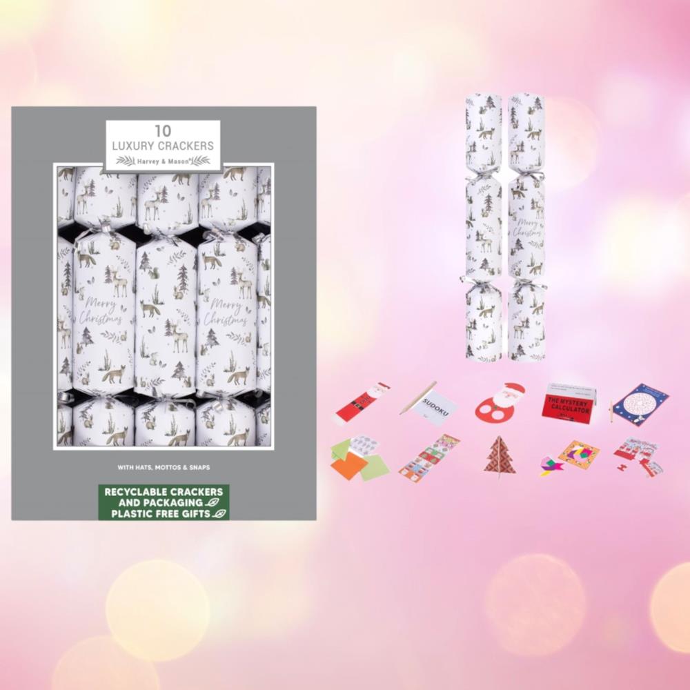 10-silver-woodland-christmas-crackers-festive-table|XM6433|Luck and Luck| 5