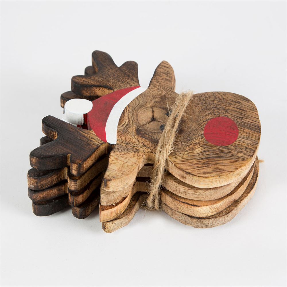 rudolph-the-reindeer-coasters-set-of-4-christmas-home-gift||Luck and Luck| 6