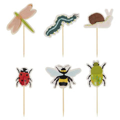bug-party-insect-cupcake-cake-toppers-x-12-childrens-party|BUG-111|Luck and Luck|2