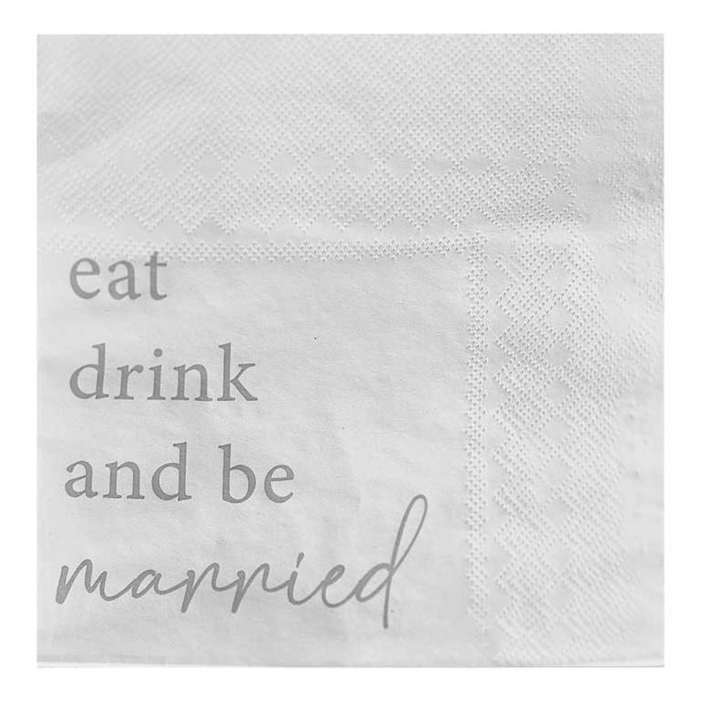 eat-drink-and-be-married-wedding-paper-napkins-x-16|ML-116|Luck and Luck|2