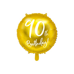 gold-90th-birthday-party-foil-balloon|FB24M-90-019|Luck and Luck|2
