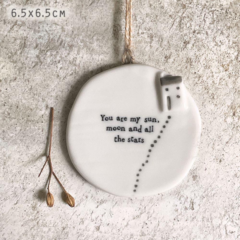 east-of-india-porcelain-hanging-decoration-you-are-my-sun-moon-stars|6655|Luck and Luck| 1