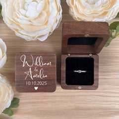 personalised-square-ring-box-1-ring-slot-black-insert-design-10|LLUVRB1BD10|Luck and Luck| 1