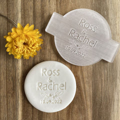 personalised-custom-wedding-icing-embosser-stamp-design-2|LLWWWEDEMBOSSD2|Luck and Luck| 1