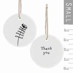 east-of-india-porcelain-mini-hanger-tag-thank-you|4098|Luck and Luck| 3