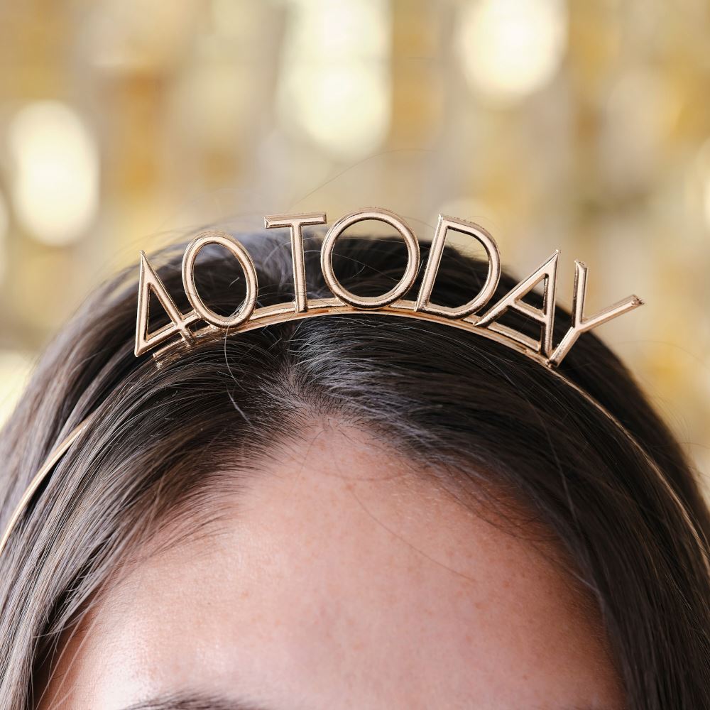 40th-birthday-party-headband-40-today|CN-132|Luck and Luck| 1
