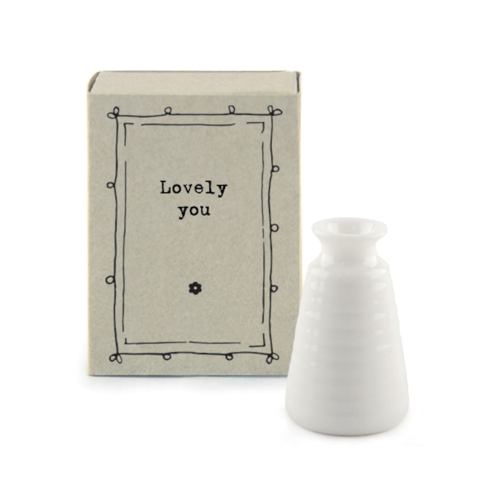 east-of-india-porcelain-mini-matchbox-vase-lovely-you-keepsake-gift|5831|Luck and Luck|2