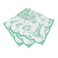 green-pierre-bunny-easter-rabbit-paper-napkins-x-20|PIERRE-NAPKIN|Luck and Luck|2