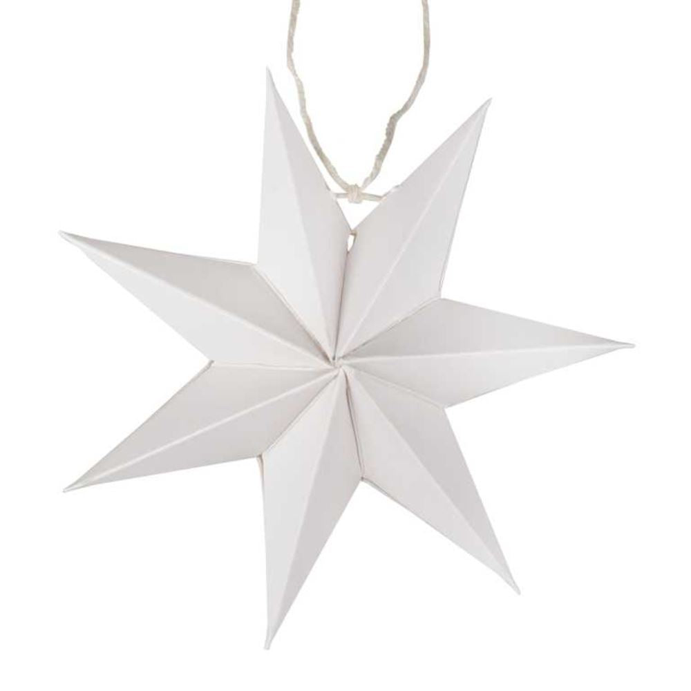 white-paper-star-tree-christmas-decorations-x-5|WC-168|Luck and Luck|2