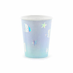 seaside-shell-starfish-party-paper-cups-x-6-mermaid-party|KPP55|Luck and Luck|2