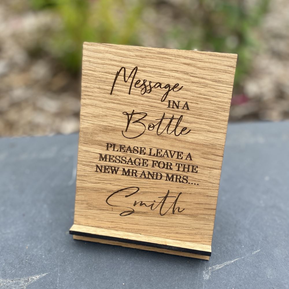 message-in-a-bottle-wedding-guest-book-with-personalised-wooden-sign|LLWWBRA315P|Luck and Luck| 4