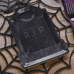 embossed-tombstone-paper-halloween-party-plates-x-8|POI-125 |Luck and Luck| 1
