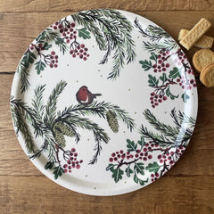 emma-bridgewater-christmas-norway-spruce-round-drinks-tray|EBX8000|Luck and Luck| 1