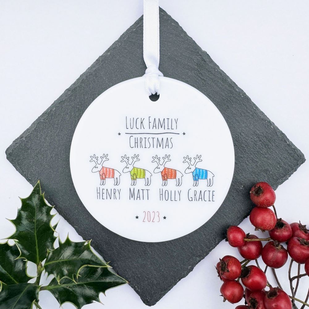 personalised-family-reindeer-design-custom-bauble-keepsake-gift|LLUVPORC9|Luck and Luck| 1