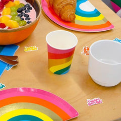 rainbow-paper-party-cups-x-12-partyware|RAIN-CUP|Luck and Luck| 1