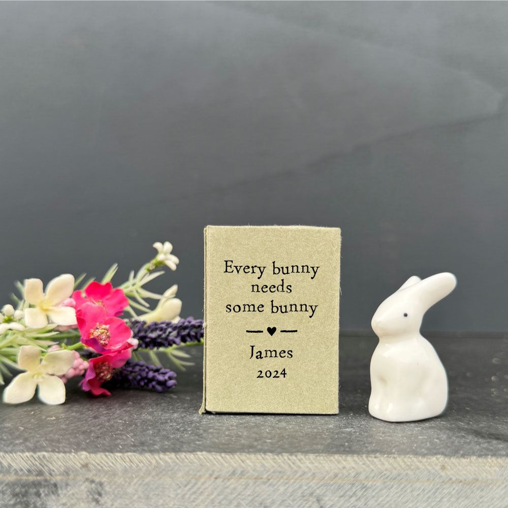 porcelain-rabbit-personalised-matchbox-every-bunny-needs-somebody|LLUV18|Luck and Luck| 1