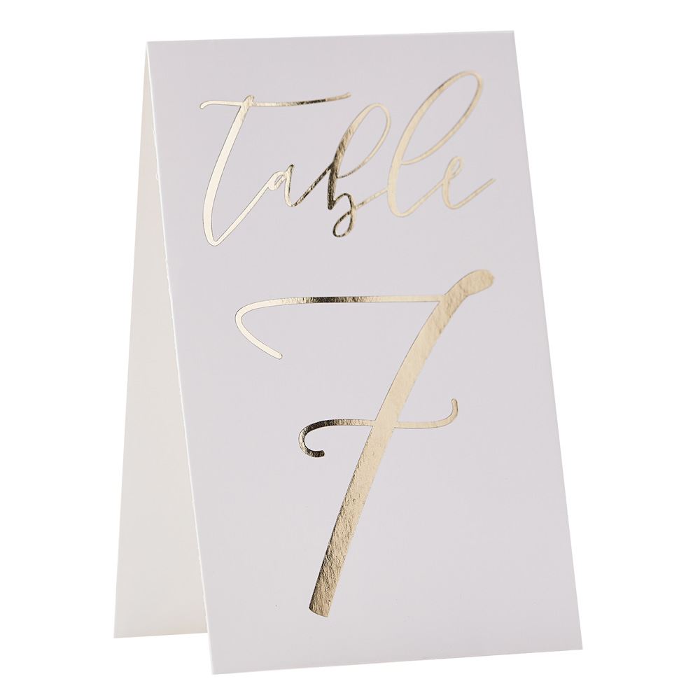 table-numbers-white-with-gold-lettering-weddings|GO-109|Luck and Luck|2