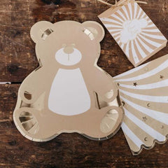teddy-bear-paper-plates-first-birthday-baby-shower-x-8|94023|Luck and Luck| 1