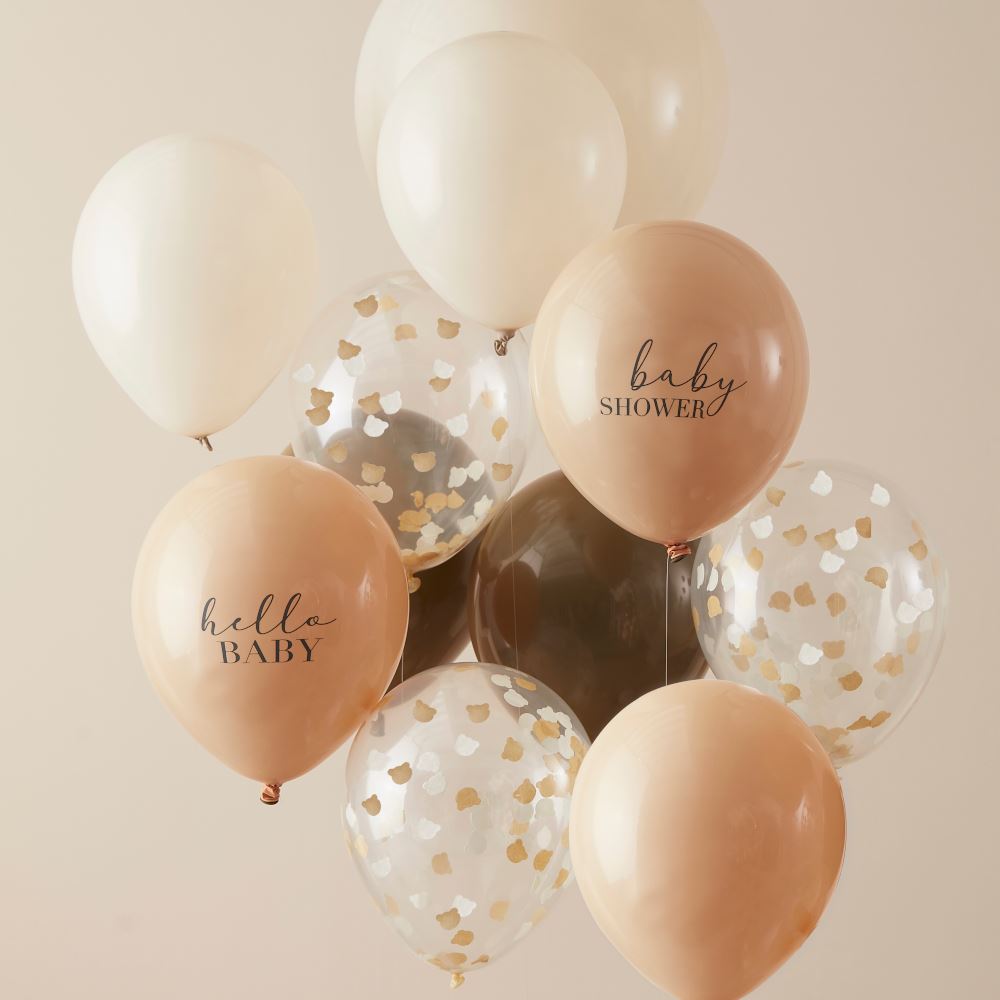 neutral-baby-shower-confetti-balloons-pack-of-11|TED-105|Luck and Luck| 1