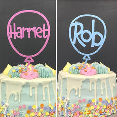 personalised-acrylic-balloon-shape-cake-topper-with-name-all-colours|LLWWBALLOONNAMECTA|Luck and Luck| 4