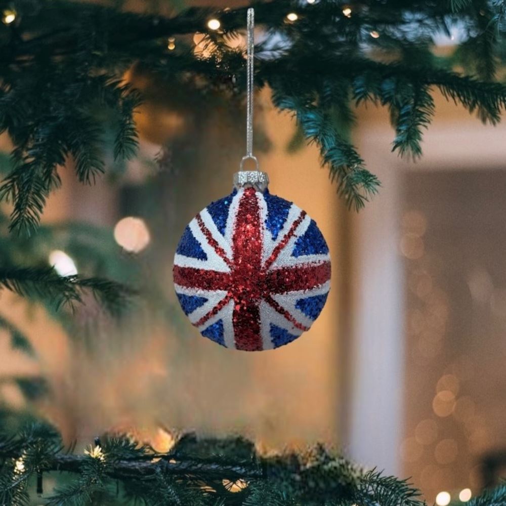 gisela-graham-union-jack-christmas-bauble-decoration|00717|Luck and Luck| 1