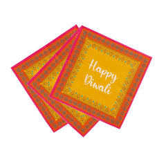 yellow-happy-diwali-paper-party-napkins-20-pack|SPICE-NAPKIN-DIWALI|Luck and Luck| 3