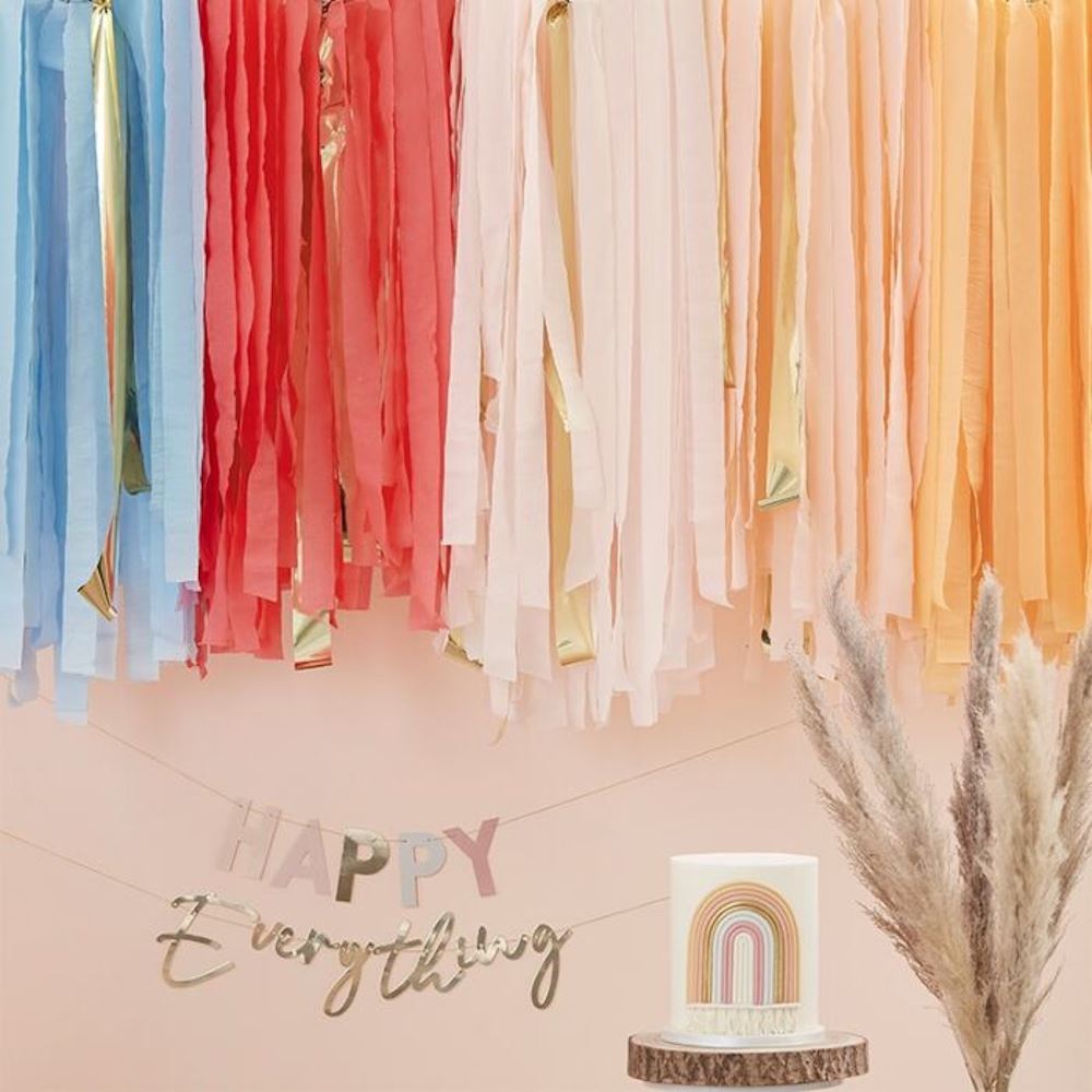 pastel-rainbow-gold-streamer-garland-kit|HAP-102|Luck and Luck| 1