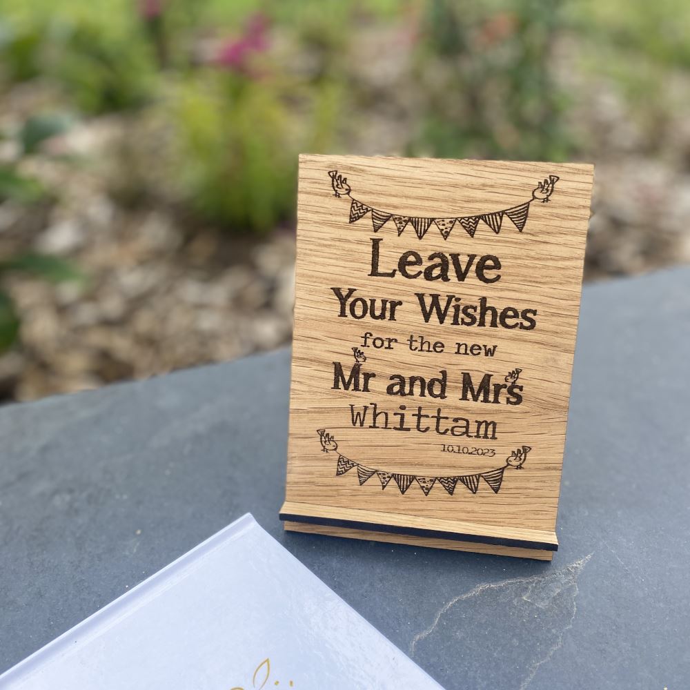 personalised-leave-your-wishes-wooden-wedding-sign-design-3|LLWWWEDSIGND3LYW|Luck and Luck| 1