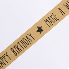 eco-friendly-happy-birthday-make-a-wish-kraft-wrapping-tape-50m|LLTAPEWISH|Luck and Luck|2